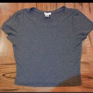 Fashion Nova Charcoal Crop Top